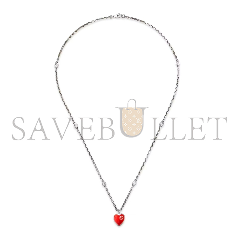 GUCCI RED HEART NECKLACE 645545